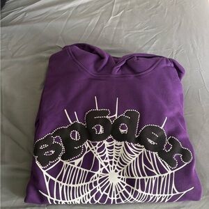 Spyder Purple Hoodie with Black and White Design
